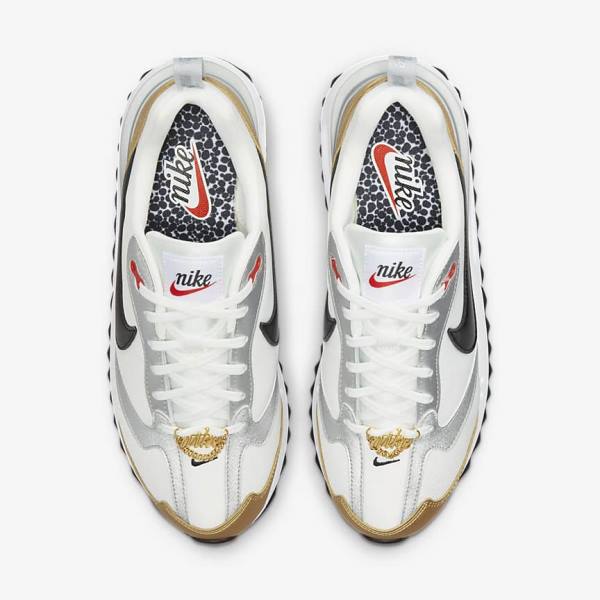 Women's Nike Air Max Dawn SE Trainers White / Metal Gold / Silver / Black | NK082UPV