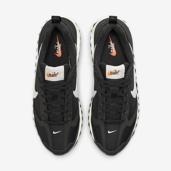 Women's Nike Air Max Dawn Trainers Black / Metal Silver / Orange / White | NK396YCL