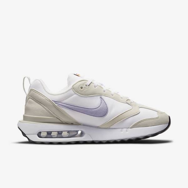 Women's Nike Air Max Dawn Trainers White / Light Beige / Black / Purple | NK915IAU