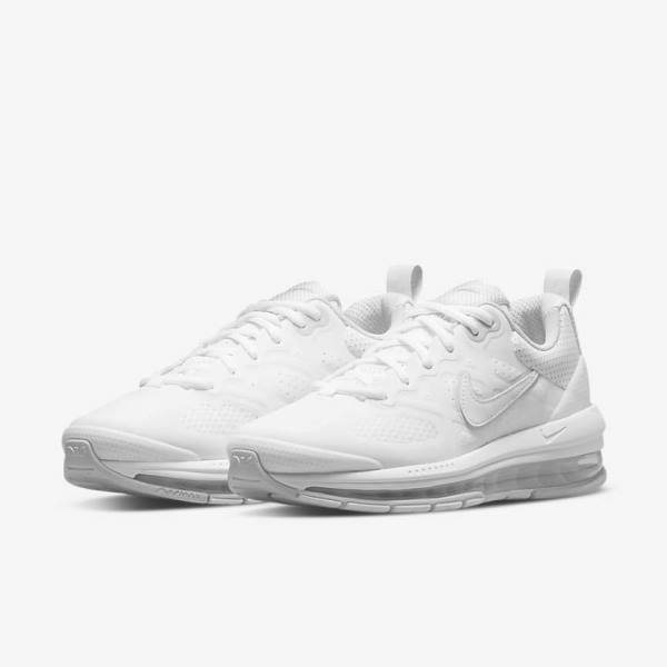 Women's Nike Air Max Genome Trainers White / Platinum / White | NK127GXB