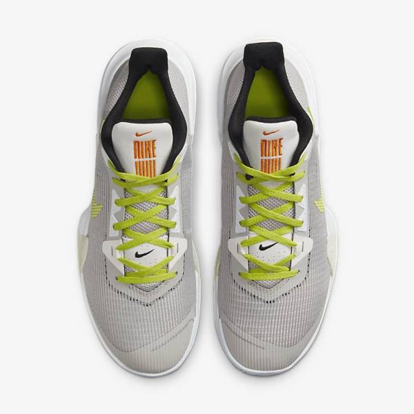 Women's Nike Air Max Impact 3 Basketball Shoes Grey / Green | NK703VCT