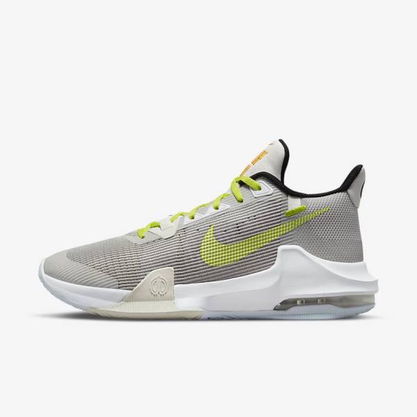 Women\'s Nike Air Max Impact 3 Basketball Shoes Grey / Green | NK703VCT