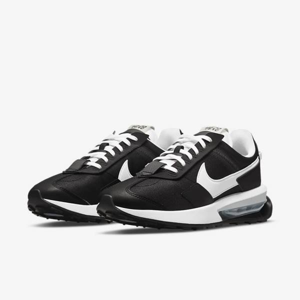 Women's Nike Air Max Pre-Day Trainers Black / Metal Silver / White | NK980ZUD