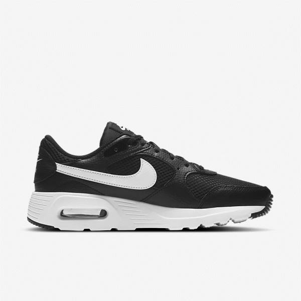 Women's Nike Air Max SC Trainers Black / White | NK152HGP