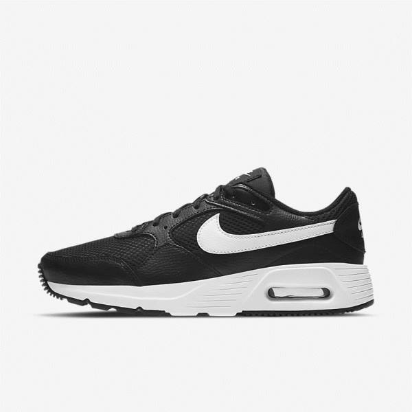 Women\'s Nike Air Max SC Trainers Black / White | NK152HGP