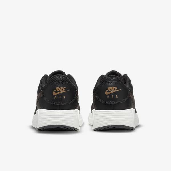 Women's Nike Air Max SC Trainers Black / Metal Gold / Brown | NK846WHT