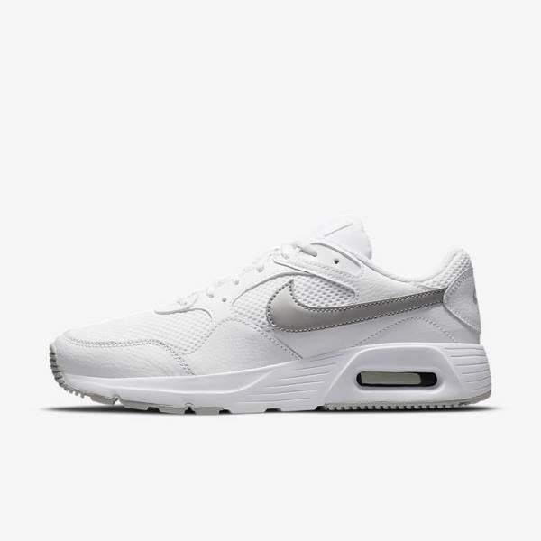 Women\'s Nike Air Max SC Trainers White / Platinum / Metal Platinum | NK725YKW