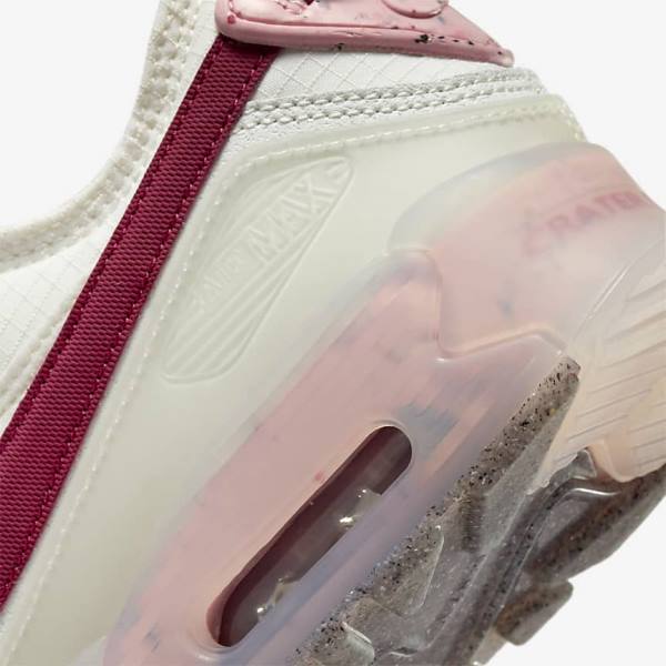 Women's Nike Air Max Terrascape 90 Trainers White / Pink / Burgundy | NK943QFG