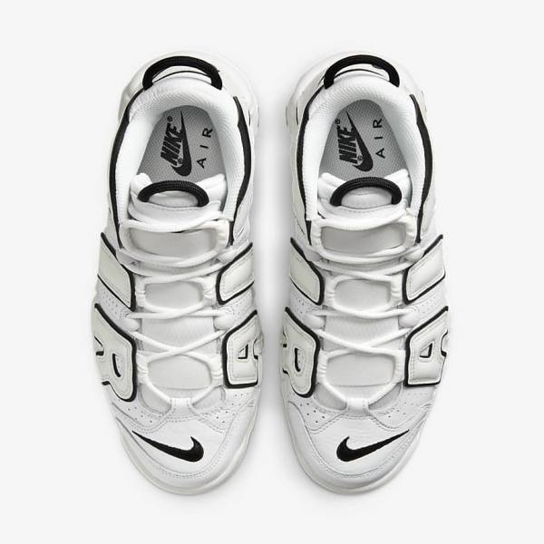 Women's Nike Air More Uptempo Trainers White / Black | NK301URF