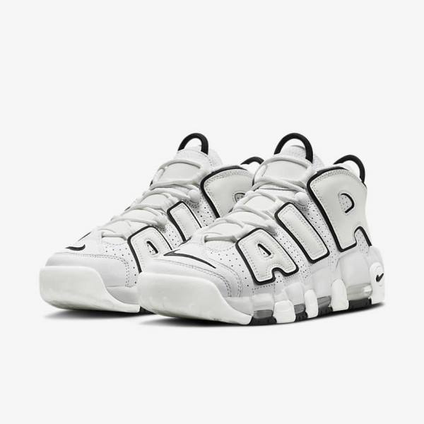 Women's Nike Air More Uptempo Trainers White / Black | NK301URF