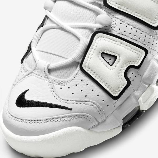 Women's Nike Air More Uptempo Trainers White / Black | NK301URF