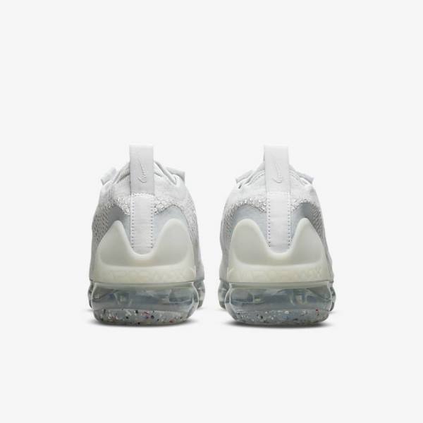 Women's Nike Air VaporMax 2021 FK Trainers White / Platinum / Metal Silver / White | NK294UBC