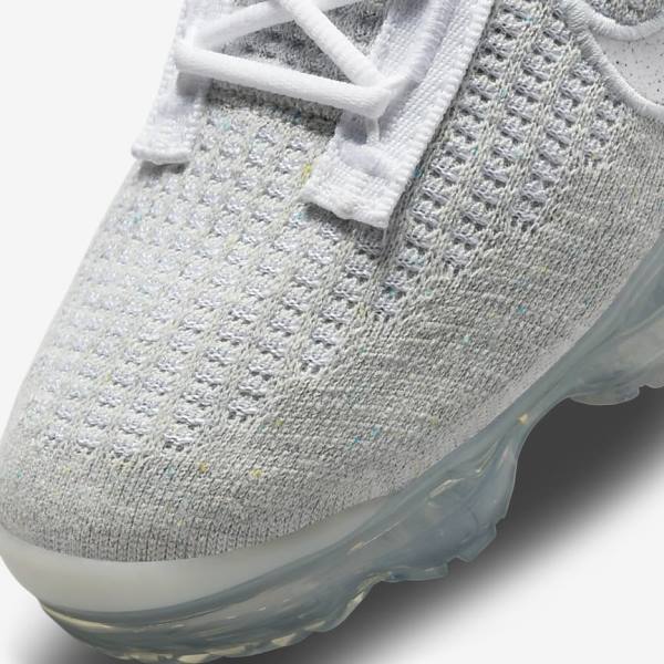 Women's Nike Air VaporMax 2021 FK Trainers White / Platinum / Metal Silver / White | NK294UBC