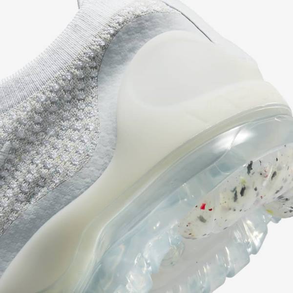 Women's Nike Air VaporMax 2021 FK Trainers White / Platinum / Metal Silver / White | NK294UBC