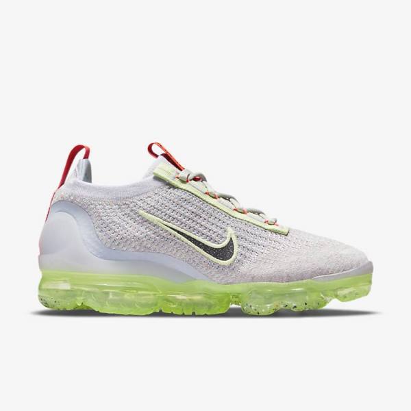 Women's Nike Air VaporMax 2021 FK Trainers Light Beige / Light Green / Black | NK405DOV