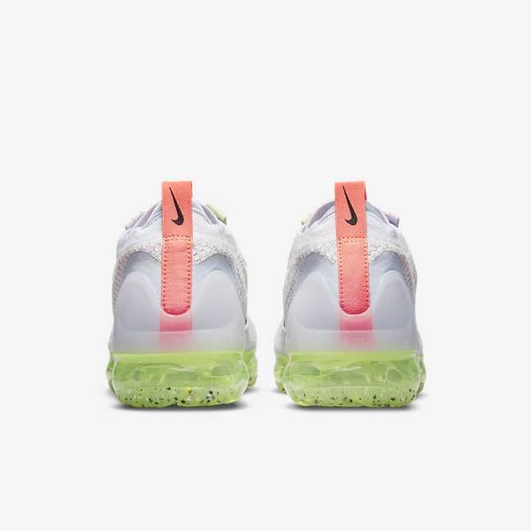 Women's Nike Air VaporMax 2021 FK Trainers Light Beige / Light Green / Black | NK405DOV