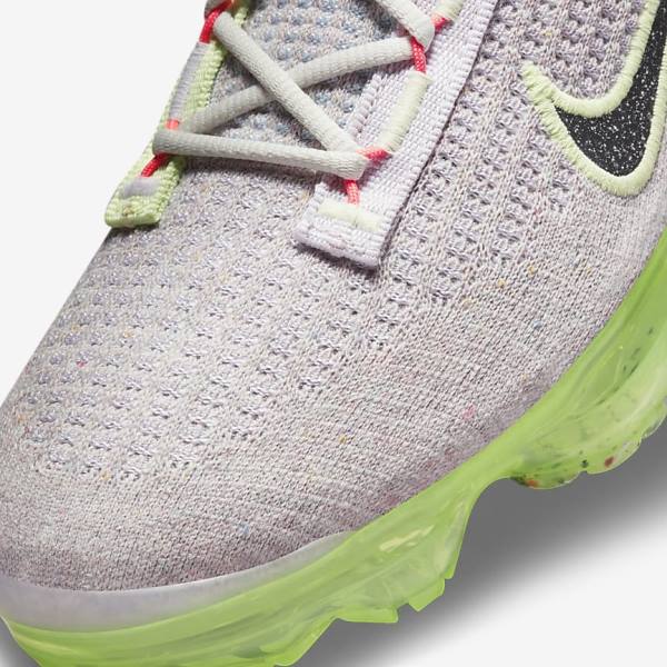 Women's Nike Air VaporMax 2021 FK Trainers Light Beige / Light Green / Black | NK405DOV