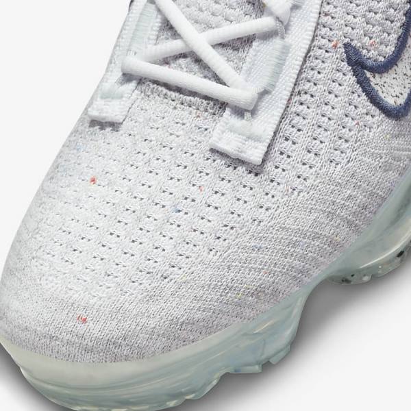 Women's Nike Air VaporMax 2021 Flyknit Trainers Navy / White | NK652BKU