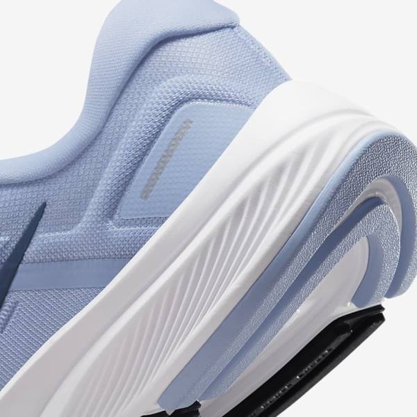 Women's Nike Air Zoom Structure 24 Road Running Shoes Light Blue / White / Navy / Navy | NK751IWZ