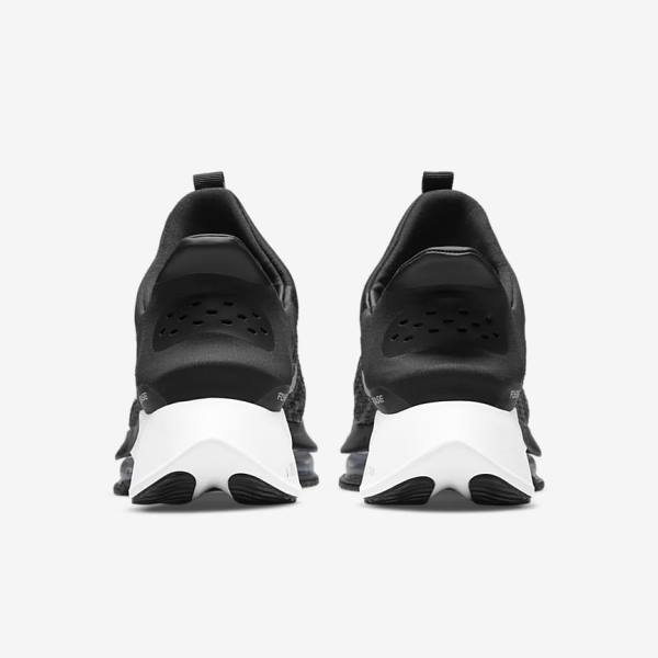 Women's Nike Air Zoom Tempo NEXT% FlyEase Easy On-Off Road Running Shoes Black / White | NK934FYJ