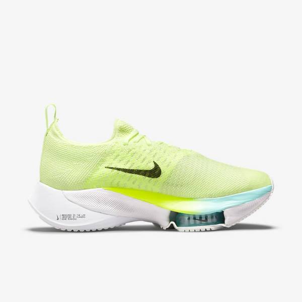 Women's Nike Air Zoom Tempo NEXT% Road Running Shoes White / Green / Turquoise / Turquoise | NK287FVU