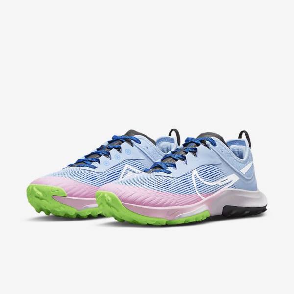 Women's Nike Air Zoom Terra Kiger 8 Trail Running Shoes Light Blue / Royal / Black / White | NK104NHI