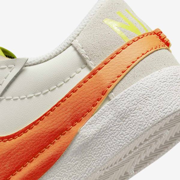 Women's Nike Blazer Low 77 Jumbo Trainers Green / Orange | NK385BCD