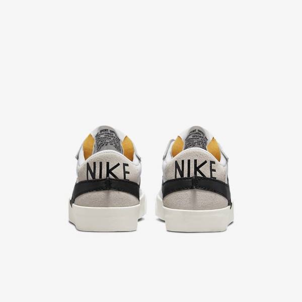 Women's Nike Blazer Low 77 Jumbo Trainers White / Black | NK457SIL