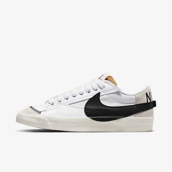 Women\'s Nike Blazer Low 77 Jumbo Trainers White / Black | NK457SIL