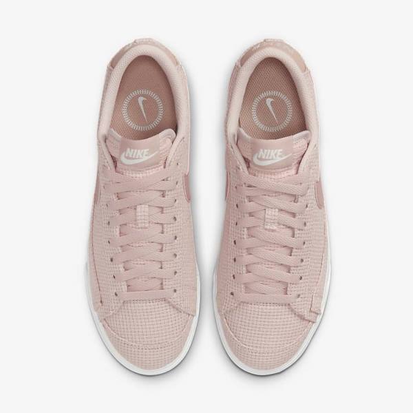 Women's Nike Blazer Low Platform Trainers Pink / White / Pink / Rose | NK214OWM