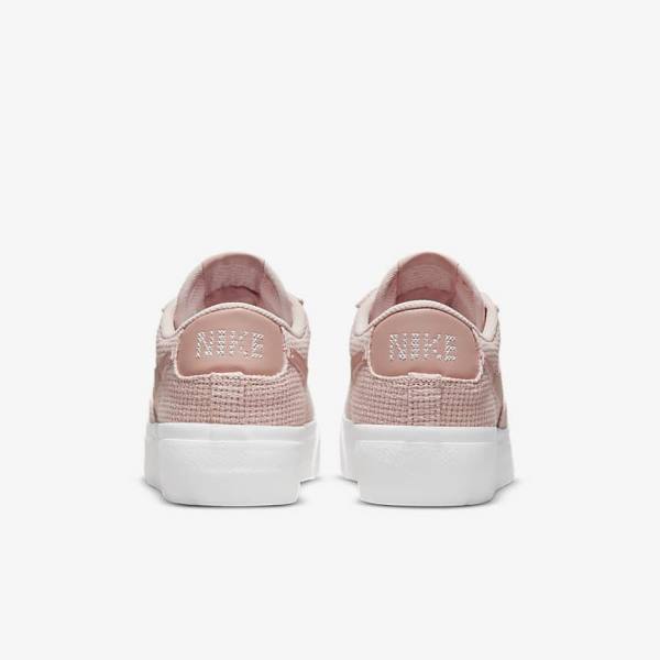 Women's Nike Blazer Low Platform Trainers Pink / White / Pink / Rose | NK214OWM