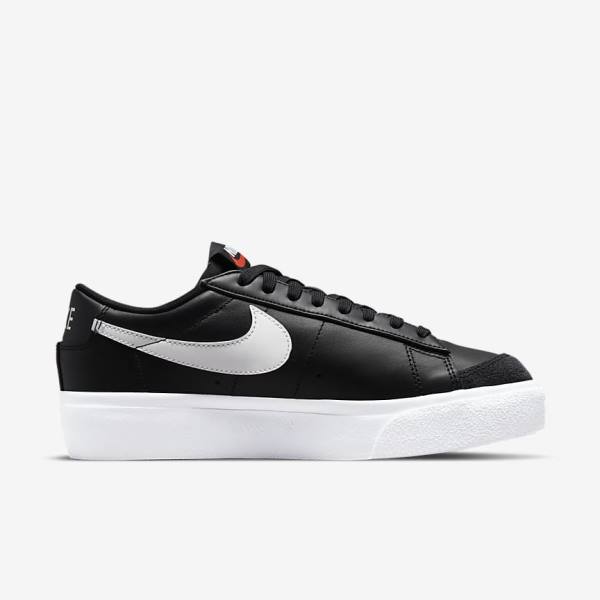 Women's Nike Blazer Low Platform Trainers Black | NK264GMK