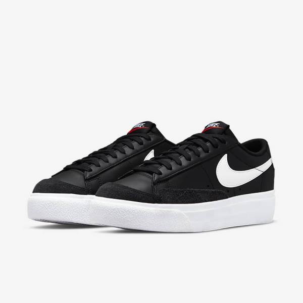 Women's Nike Blazer Low Platform Trainers Black | NK264GMK