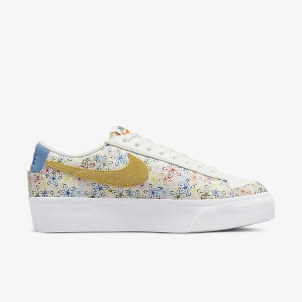 Women's Nike Blazer Low Platform Trainers Royal / Blue | NK813MAX