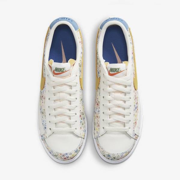 Women's Nike Blazer Low Platform Trainers Royal / Blue | NK813MAX