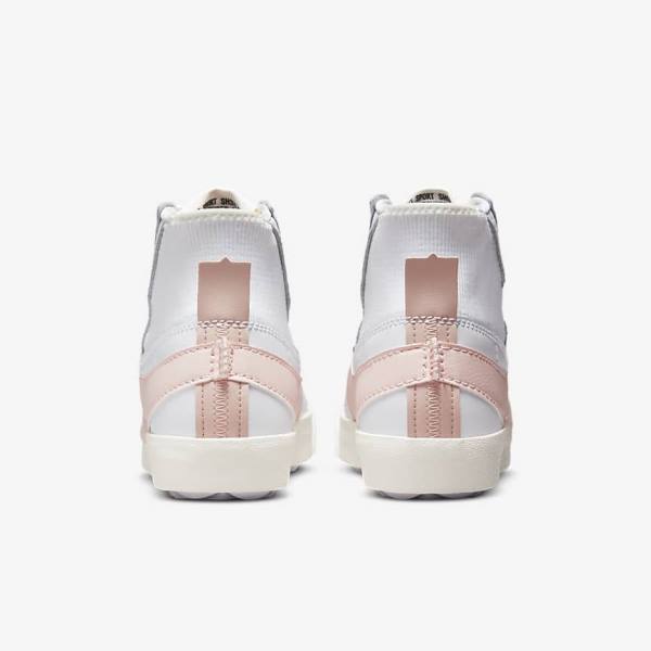 Women's Nike Blazer Mid 77 Jumbo Trainers White / Pink | NK469PQX