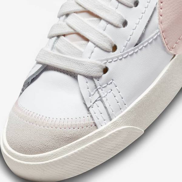 Women's Nike Blazer Mid 77 Jumbo Trainers White / Pink | NK469PQX