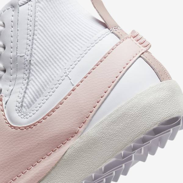 Women's Nike Blazer Mid 77 Jumbo Trainers White / Pink | NK469PQX