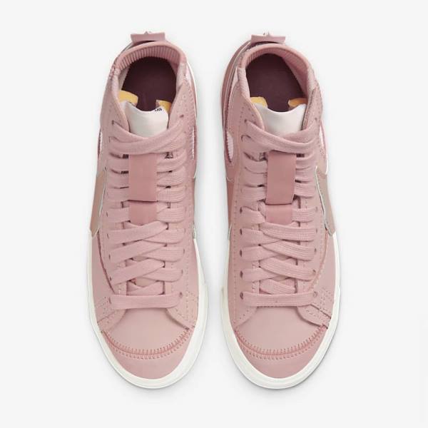 Women's Nike Blazer Mid 77 Jumbo Trainers Pink / Rose | NK601KRE