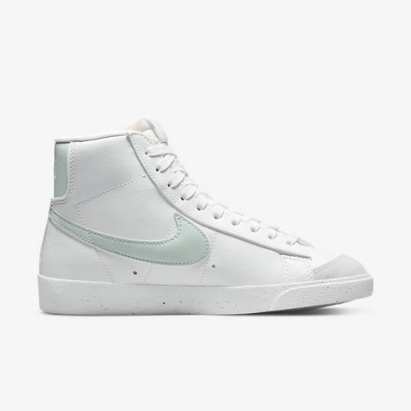 Women's Nike Blazer Mid 77 Next Nature Trainers White / Green | NK360UPN