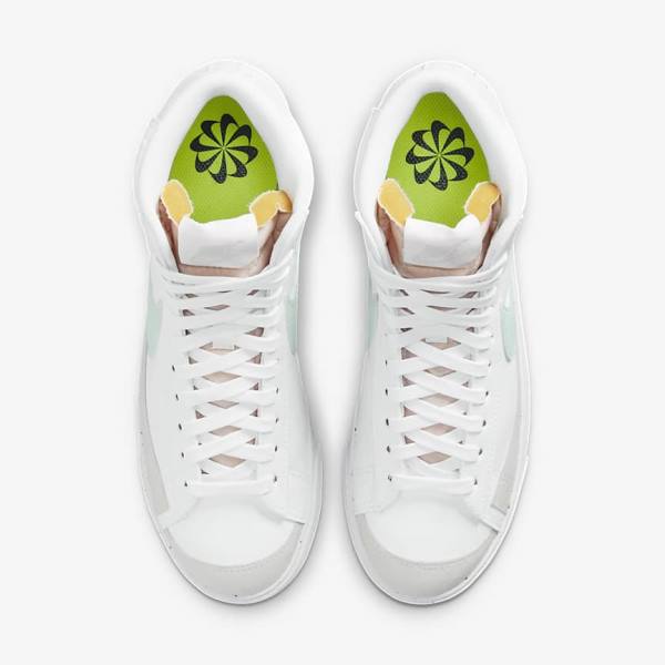 Women's Nike Blazer Mid 77 Next Nature Trainers White / Green | NK360UPN