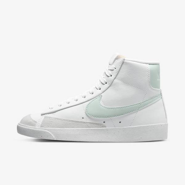 Women\'s Nike Blazer Mid 77 Next Nature Trainers White / Green | NK360UPN