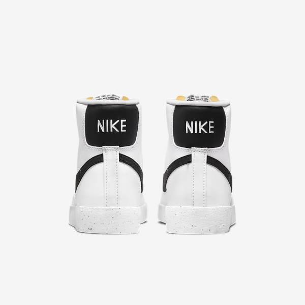 Women's Nike Blazer Mid 77 Next Nature Trainers White / Black | NK867YRM