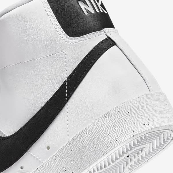 Women's Nike Blazer Mid 77 Next Nature Trainers White / Black | NK867YRM