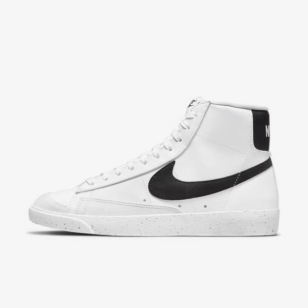 Women\'s Nike Blazer Mid 77 Next Nature Trainers White / Black | NK867YRM