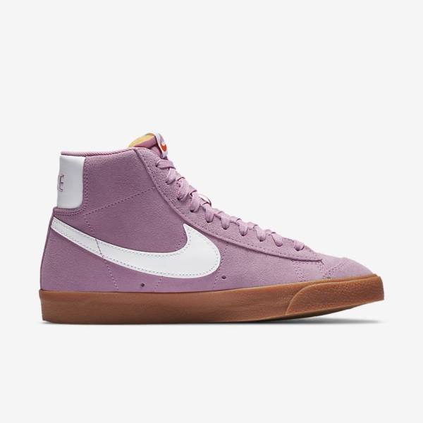 Women's Nike Blazer Mid 77 Trainers Pink / Brown / Orange / White | NK643PVE