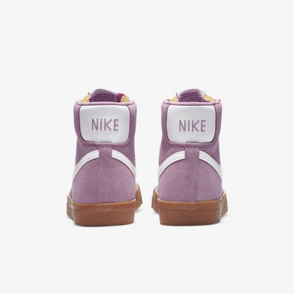 Women's Nike Blazer Mid 77 Trainers Pink / Brown / Orange / White | NK643PVE