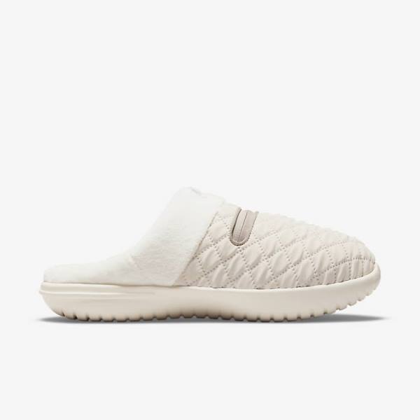 Women's Nike Burrow SE Slipper Trainers Light Brown / White / Grey | NK286AJZ