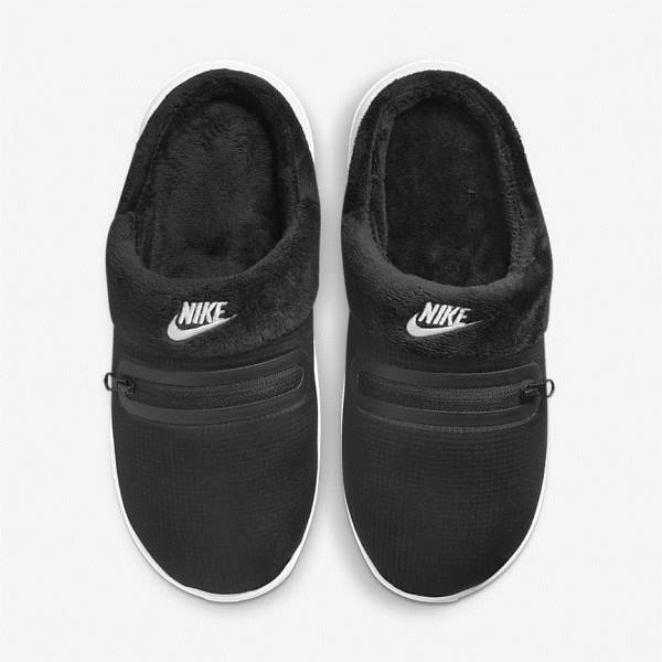 Women's Nike Burrow Slipper Trainers Black / White | NK065BZC