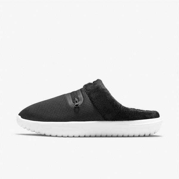 Women\'s Nike Burrow Slipper Trainers Black / White | NK065BZC